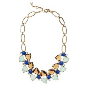 J.CREW EUC BUTTERFLY WING NECKLACE - BROWN LIME